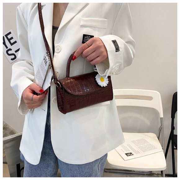 Crocodile pattern small bag new simple single shoulder bag - Picture 9 of 10